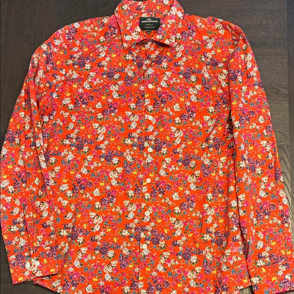 Rodd & Gunn Red and Purple Floral Shirt